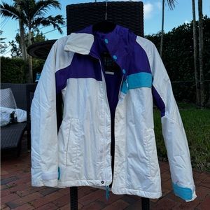 White and purple Burton DryRide Ski Jacket size small